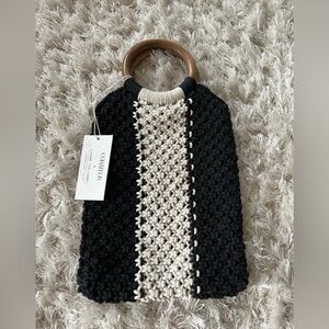 NWT LAUDE THE LABEL Gabby Mini Macrame Bag